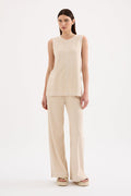 Sutton Cream Cotton Pant