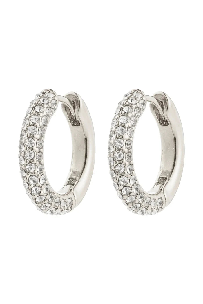 Tatum Recycled Silver Crystal Earrings