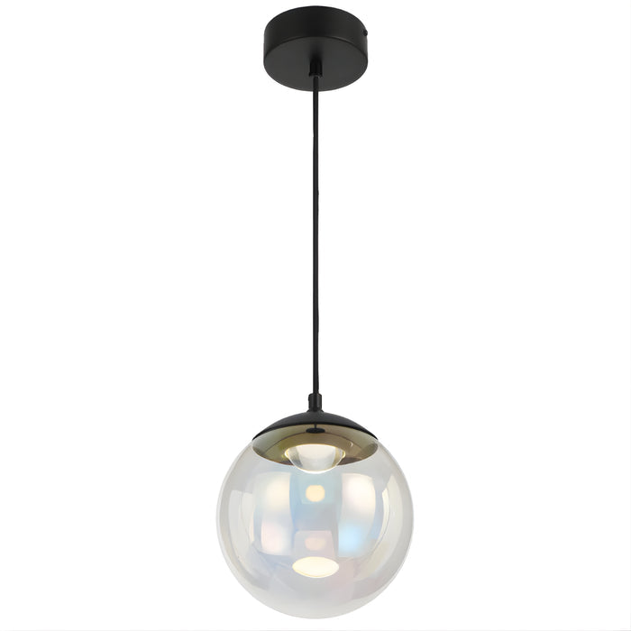 Off Telbix Aurora 20cm Pendant Light Black  AURORAPE20-RBW - The Blue Space
