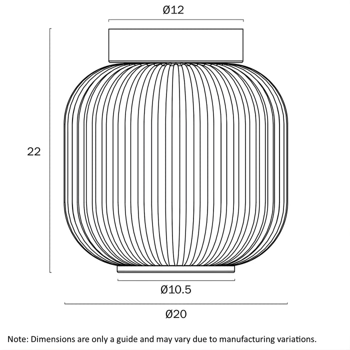 Line Drawing Telbix Bobo 20cm Batten Fix Black Clear  BOBOBF20-BKCL - The Blue Space