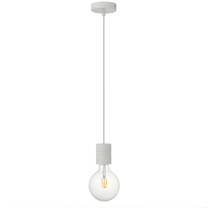 Telbix Lang Cord Set Pendant Light White  LANGCS-WH - The Blue Space