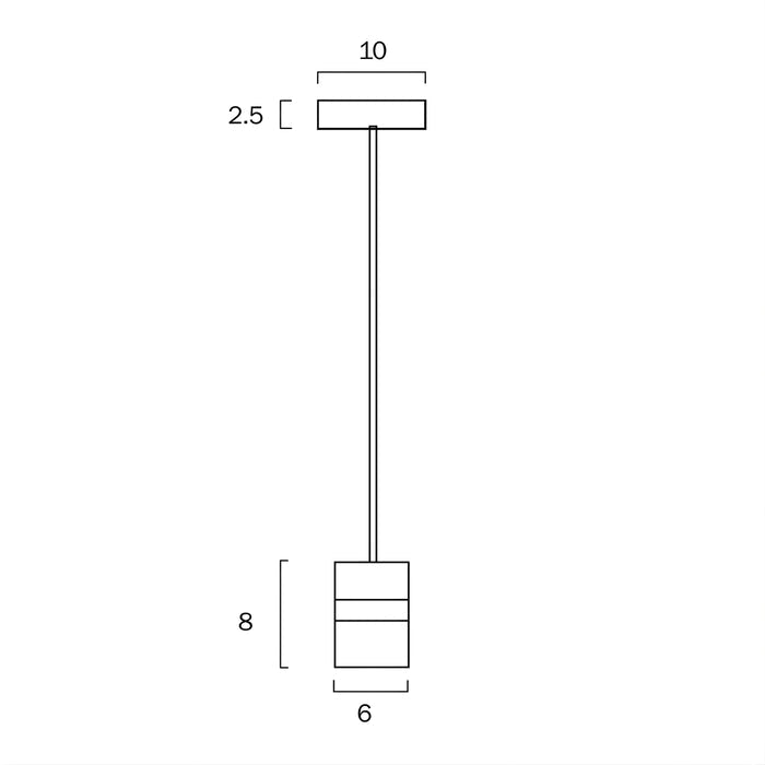 Line Drawing Telbix Lang Cord Set Pendant Light White  LANGCS-WH - The Blue Space
