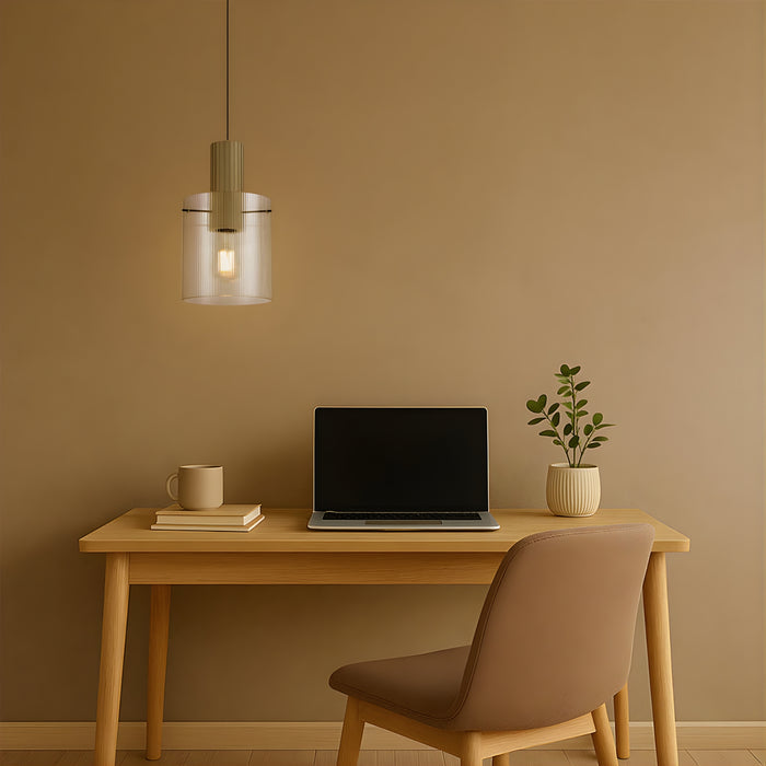 Lifestyle Telbix Mika 18cm Pendant Light Grey  MIKAPE18-GY - The Blue Space