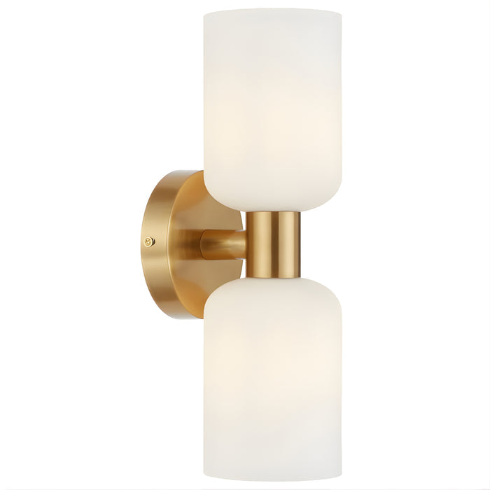 Telbix Riven 2 Wall Light Antique Gold Opal Matte  RIVENWB2-AGOM - The Blue Space