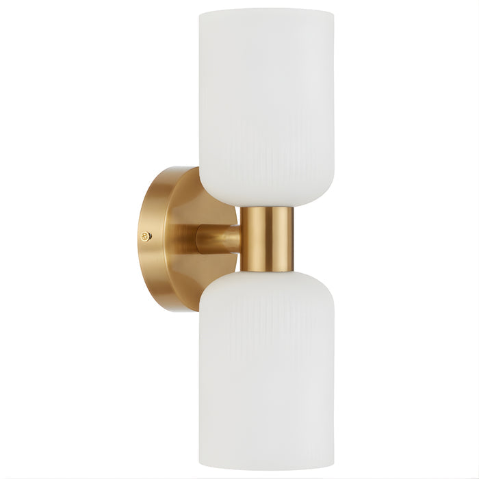 Off Telbix Riven 2 Wall Light Antique Gold Opal Matte  RIVENWB2-AGOM - The Blue Space