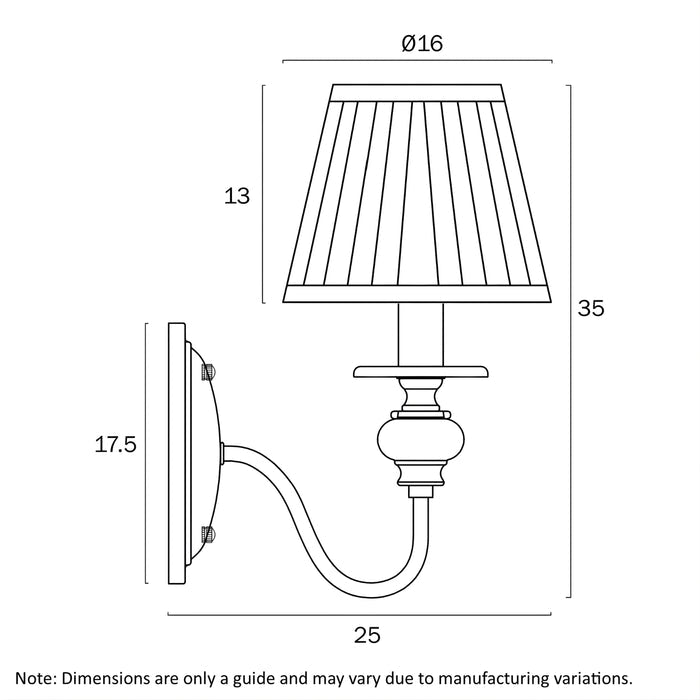 Line Drawing Telbix Siedel 1 Wall Light Copper  SIEDELWB1SH-CP - The Blue Space
