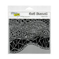 The Crafter's Workshop Stencil 6" x 6" - Crazy Waves