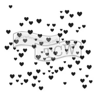 The Crafter's Workshop Stencil 6" x 6" - Micro Hearts