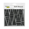The Crafter's Workshop Stencil 6" x 6" - Striped Triangles