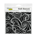 The Crafter's Workshop Stencil 6" x 6" - Swirling Waves