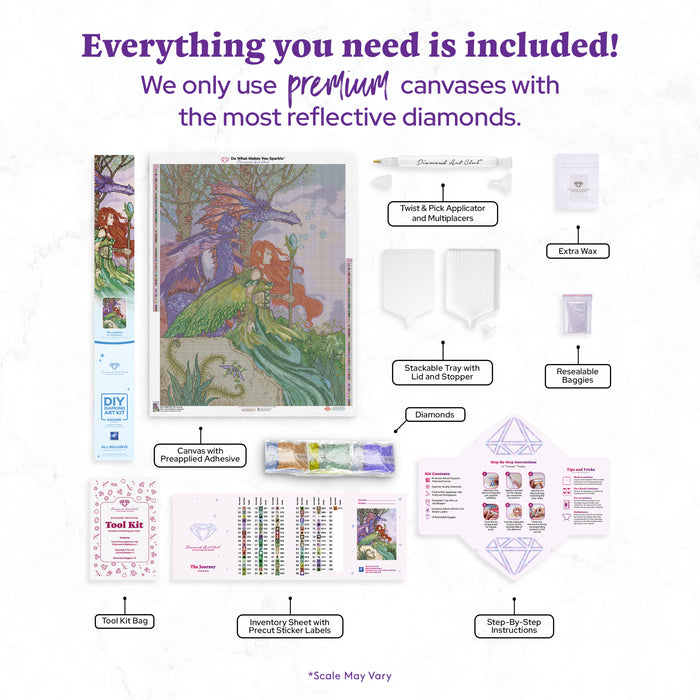 Diamond Painting The Journey 27.6" x 35.8" (69.9cm x 90.9cm) / Square with 85 Colors including 4 ABs and 4 Fairy Dust Diamonds / 102,565