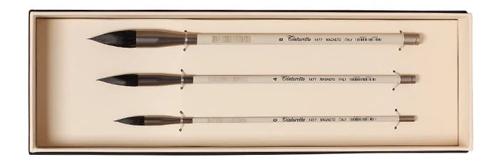 Tintoretto Magneto Watercolour Brush Gift Set (Sizes 0, 4, 8)