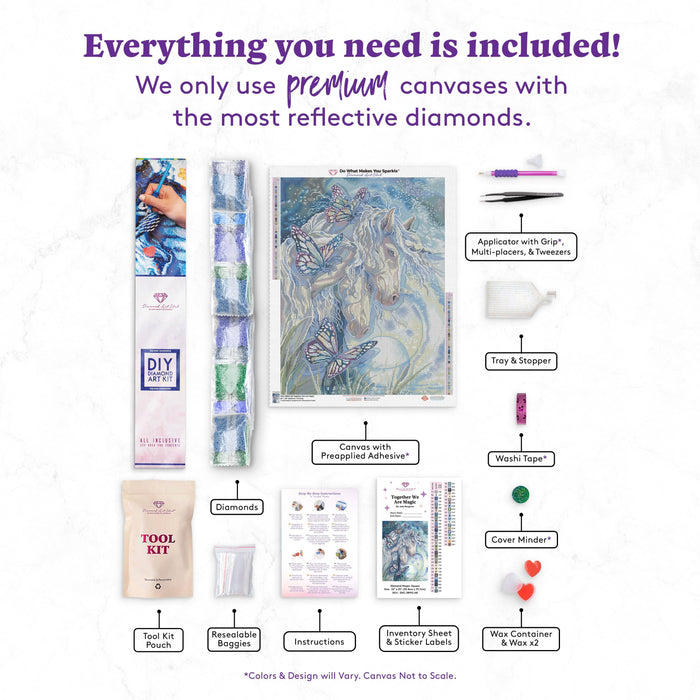 Diamond Painting Together We Are Magic 22" x 29" (55.8cm x 73.7cm) / Square With 52 Colors Including 2 ABs / 66,304