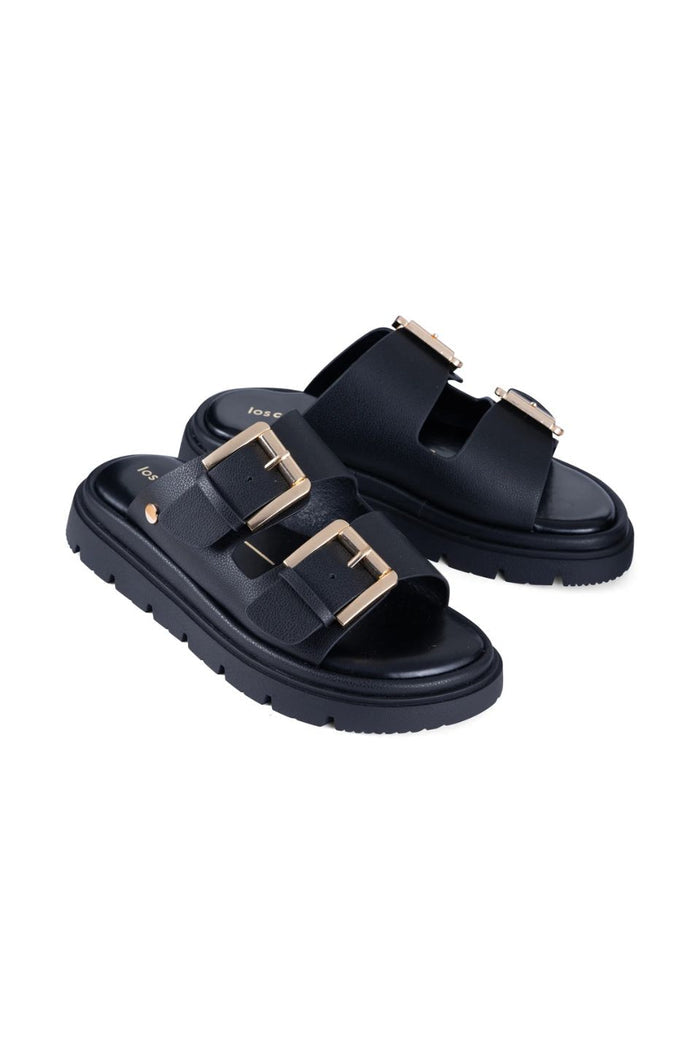 Toledo Black Double Buckle Slide