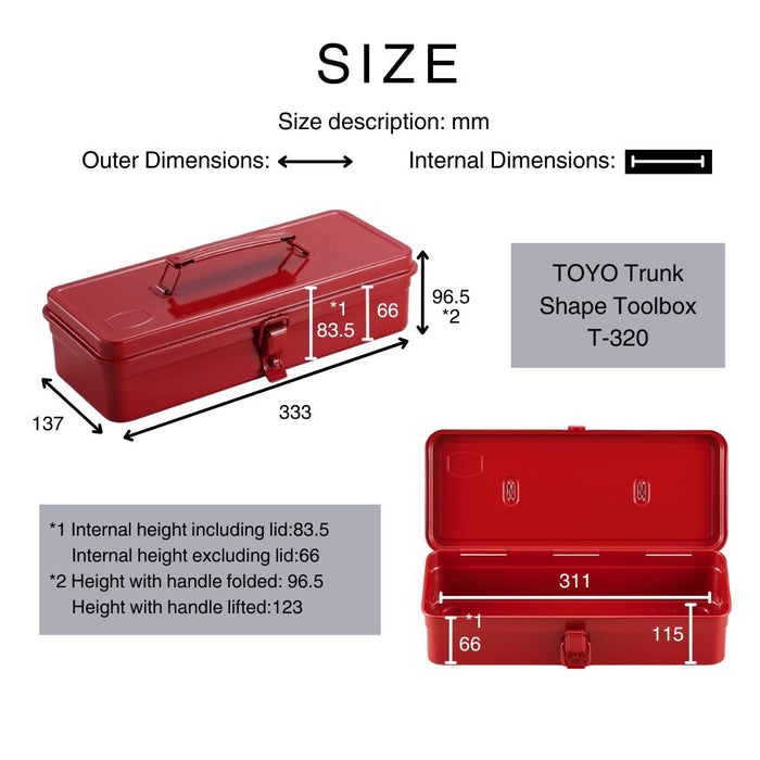 Toyo Steel T-320 Flat Top Toolbox T-Type - Soft Blue