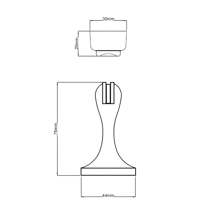Line Drawing Tradco Magnetic Door Stop Chrome Plated 1537 - The Blue Space