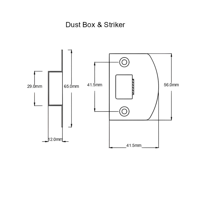 Dust Box TradCo Milton Door Knob Long Backplate Privacy Set Polished Brass 0720KPRIV60 - The Blue Space