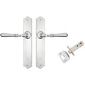TradCo Reims Lever Long Backplate Passage Set Chrome Plated 0777KPASS60 - The Blue Space