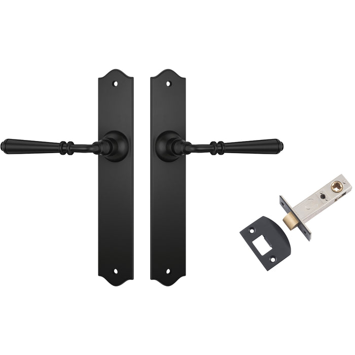 TradCo Reims Lever Long Backplate Passage Set Matte Black 9620KPASS60 - The Blue Space