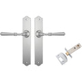 TradCo Reims Lever Long Backplate Passage Set Satin Chrome 0749KPASS60 - The Blue Space