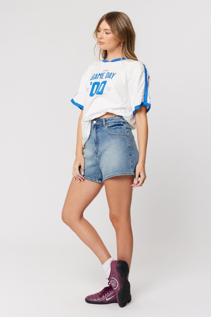 Venice Selena Blue High Rise Denim Short
