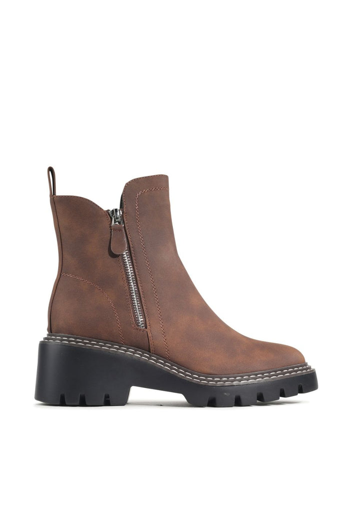 Vianne Dark Brown Chunky Boot
