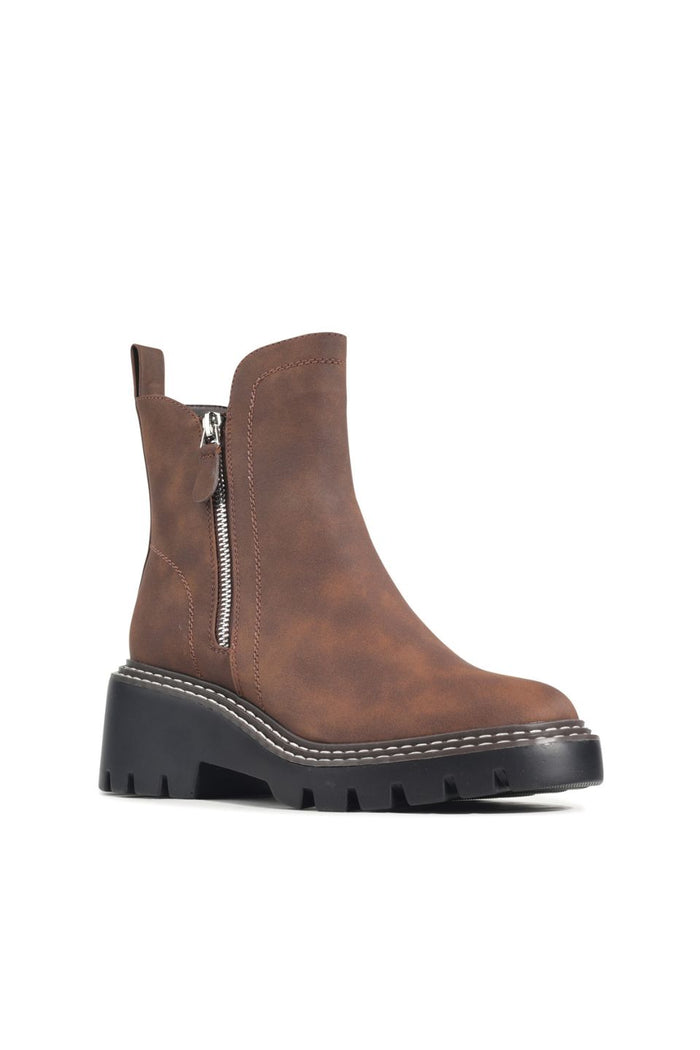 Vianne Dark Brown Chunky Boot