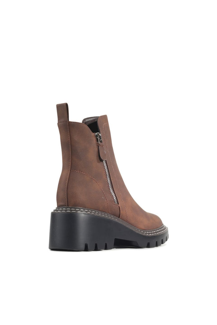 Vianne Dark Brown Chunky Boot