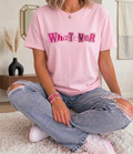 Whatever- Pink Ransom Letter T-Shirt