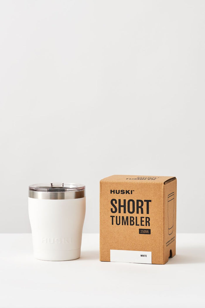White Short Tumbler 2.0 HW Drink Bottles, Coolers, Takeaway Cups Huski