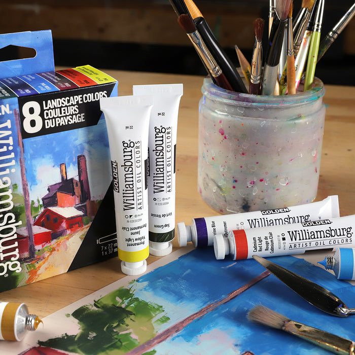 Williamsburg Oils Set of 7 x 22ml & 1 x 37ml - Landscape Colors