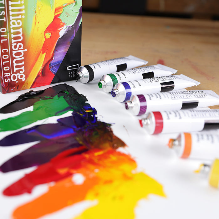 Williamsburg Oils Set of 7 x 22ml & 1 x 37ml - Mixing Colors