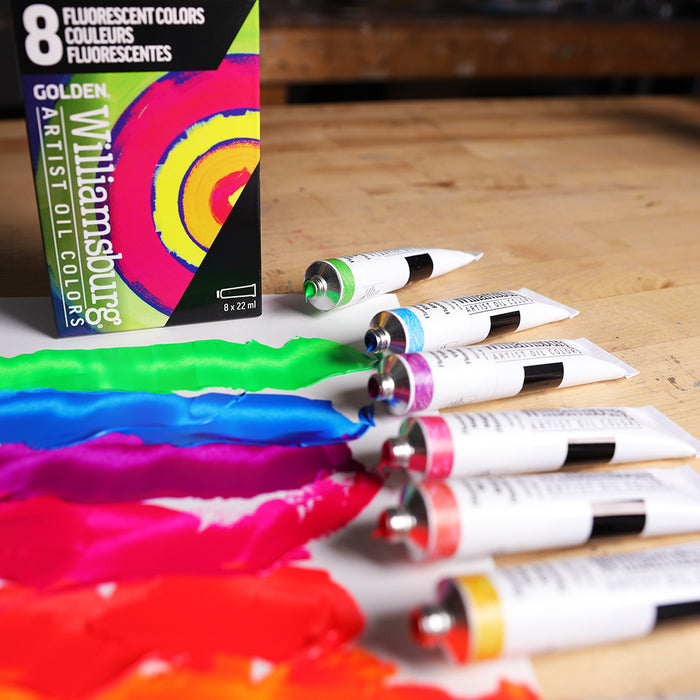 Williamsburg Oils Set of 8 x 22ml - Fluorescent Colors