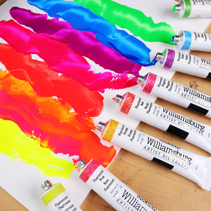 Williamsburg Oils Set of 8 x 22ml - Fluorescent Colors