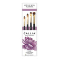 Willow Wolfe Callia Acrylic & Oil Flowers Set of 4