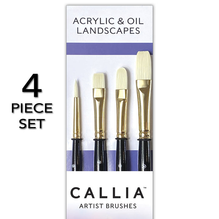Willow Wolfe Callia Acrylic & Oil Landscapes Set of 4