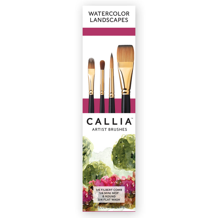 Willow Wolfe Callia Watercolour Landscapes Set of 4