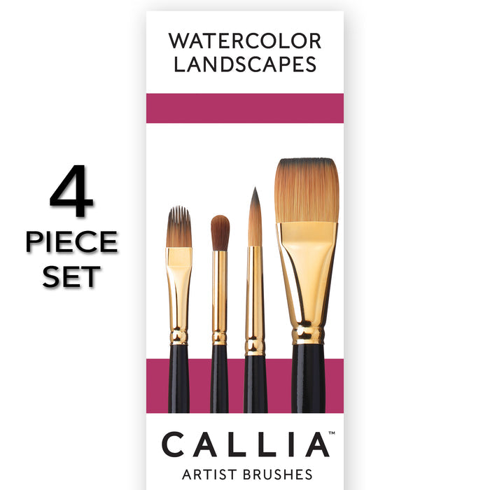 Willow Wolfe Callia Watercolour Landscapes Set of 4
