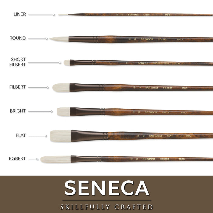 Willow Wolfe Seneca Oil & Acrylic Brushes - Flat