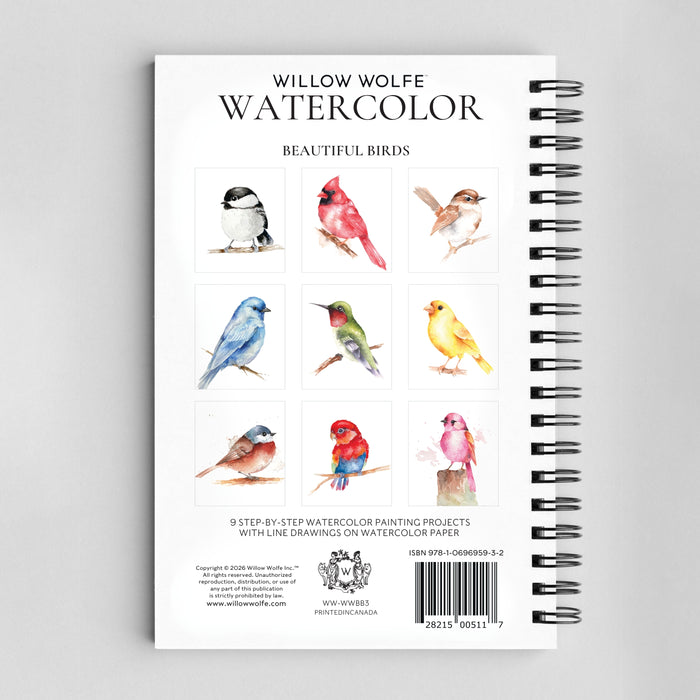 Willow Wolfe Watercolor Workbook - Beautiful Birds