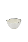 black and white wavy ceramic bowl