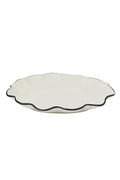 ceramic wavy plate with back rim