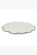 wavy edge ceramic plate