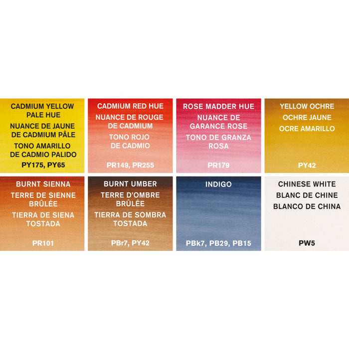 Winsor & Newton Cotman Watercolour Pocket Portrait Set of 8