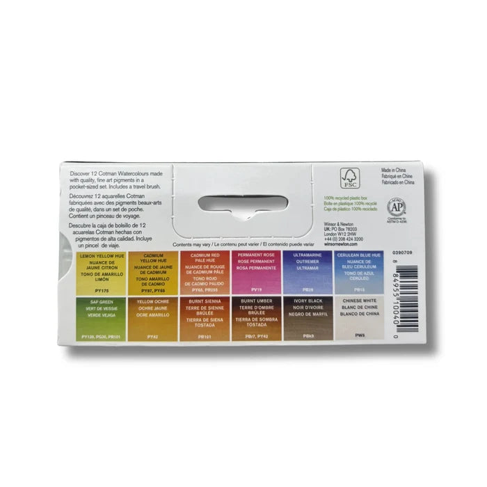 Winsor & Newton Cotman Watercolour Willow Wolfe Set of 12