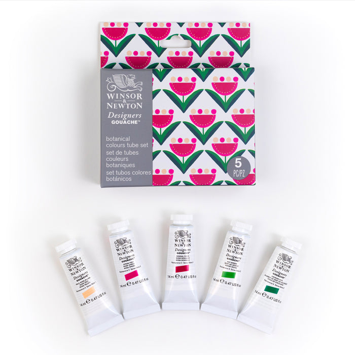 Winsor & Newton Designers Gouache Set of 5 Botanical
