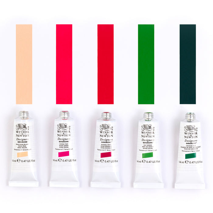 Winsor & Newton Designers Gouache Set of 5 Botanical