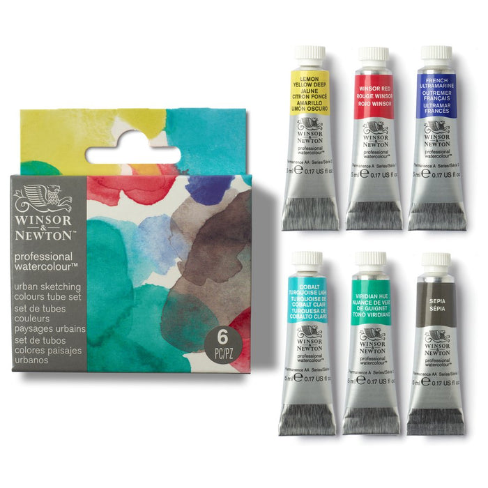 Winsor & Newton Professional Watercolour Tube Set of 6 Urban Sketching Colours