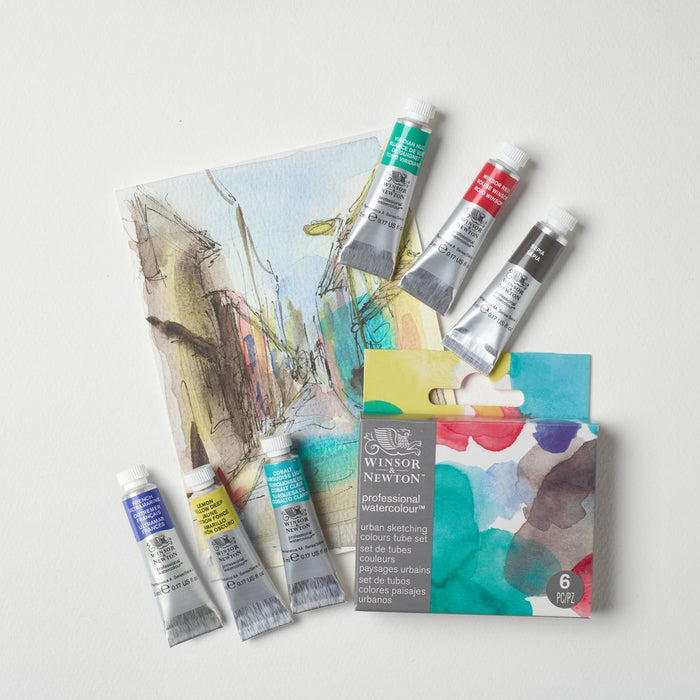 Winsor & Newton Professional Watercolour Tube Set of 6 Urban Sketching Colours