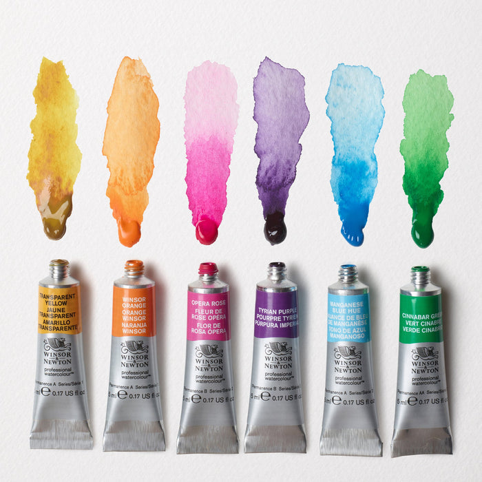 Winsor & Newton Professional Watercolour Tube Set of 6 Vibrant Colours